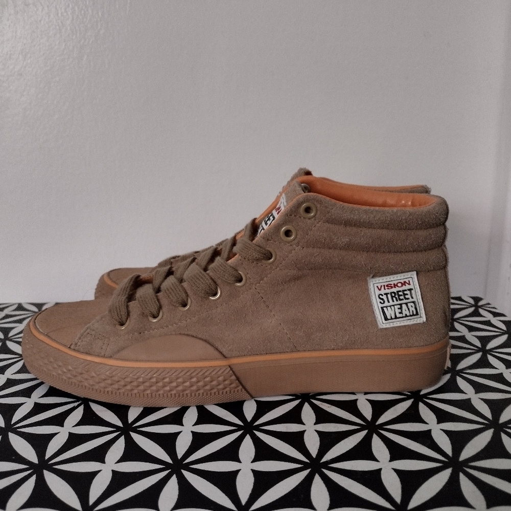 Vision Street Wear Tan Suede Skateboard Shoes NEW - Picture 4 of 6